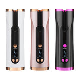 Ceramic Automatic Hair Curler Cordless for Beach Waves Hair Styling Tools Adjustable Temperature Rotating Iron Curling Wand