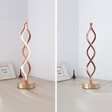 24W LED Strip Table Light 110V/220V desk Lamp Spiral Acrylic Art Lamps Indoor Reading Lighting Decoration