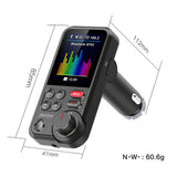 1.8inch Car Wireless Bluetooth FM  QC3.0 Fast Charging Treble And Bass Sound Music Player MP3 Player Audio Charging Handsfree