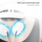 Intelligent TENS Pulse Neck Massager Warm Compress Neck Back Cervical Spine Pain Relief Kneading Massage Machine Power Control