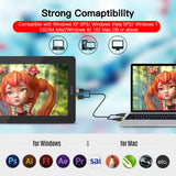 BOSTO BT-16HD Pro 15.6 Inch H-IPS LCD Graphics Drawing Tablet Display Digital Art Drawing Pad 8192 Battery-free Pen