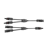 Solar Connectors Adapter Cable Wire Kit Y-Type 1-Way 2 PV Connectors (M/FF &amp; F/MM)