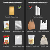 Mini Bag Sealer-2In1 Portable Heat Sealers Rechargeable Handheld Vacuum Heat Sealers &amp;Cutter for Plastic Bag Storage Food
