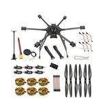 DIY T850 850mm 6-Axle Carbon Fiber Frame Kit 4108 380KV Brushless Motor 40A ESC AT10 Radio W/ 2-Axle Assembled Brushless Gimbal