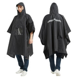 Multifunctional Lightweight Waterproof Hooded Rain Poncho Raincoat for Men Women Outdoor Cycling Camping Mat Canopy Shelter