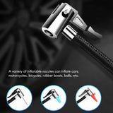 Portable Air Inflator Tire Pump Air Compressor Tire Inflator 12V DC with Mechanical Plate Display Hand-Held Air Pump