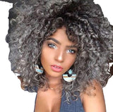 Women's short curly hair explosive head chemical fiber headgear African small curly wig