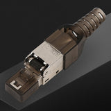 10Pcs/Lot Tool-Free Shielded RJ45 Cat 7 Termination Plug Cat7 Plug / Cat7 Connector Connectors Modular 23/24AWG-Gray