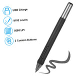 BOSTO Digital Pen 8192 Levels Pressure Battery-Free Stylus Pen with 20pcs Pen Nips Pen Holder for BOSTO BT-16HDT/BT-16HDK