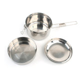 Cookware Set Outdoor Camp Cooking Cook Set Folding Camping Pot Frying Pan Bento Pot for BBQ Picnic Backpacking