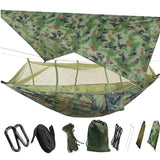 Camping Hammock,Portable Travel Hammock Double Camping Hammock with Mosquito Net and Rain Fly for Backpacking,Travel,Etc