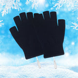 Washable 1 Pair Durable Winter Electric USB Hand Warmers Breathable Thermal Gloves Lightweight   for Home