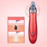 Mini Handheld Electric Facial Vacuum Suction Rechargeable Pore Cleaner Face Cleansing Blackhead Removal Acne Treatment