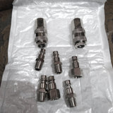 8Pcs European Style 1/4inch NPT Quick Coupling Male and Female Set Quick Connector Kit Quick Coupler Air Hose Pneumatic Fitting