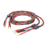 One Pair Oxygen-Free Copper(OFC)Audio HiFi Speaker Cable HI-FI High-End Amplifier Speaker Cable