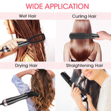 Hair Dryer Brush Hair Straightening Comb Set 7 in 1 Kit Hot Cold Wind Brush Curling Iron Flat Iron Hair Curler Comb Wavy Bundle