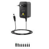 30W Universal Power Supply 3-12V, AC/DC Adapter Switching Power Supply With 8 Pieces Adapter Tips And USB Plug, EU Plug