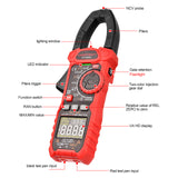 HT208A/D Professional Digital Clamp Meter Anto-Range 1000A 1000V AC DC Current Clamp True RMS VFD REL Ohm Capacitor NCV Tester