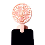 USB Fan Mini Phone Clip Fan Small Electric Fan Portable Outdoor Handheld Fan Rechargeable with Lanyard Small Fan Pattern Pocket