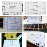 Guitar Tool Kit Repairing Maintenance Tools String Organizer String Action Ruler Gauge Measuring Tool Hex Wrench Set Fi