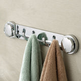 5 Hooks Suction Cup Wall Hanger Vacuum Rack ABS Vacuum Sucker Towel Rack Washroom Sundries Storage Hook Bathroom Organizer