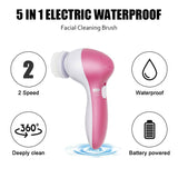 Electric Facial Cleaning Brush Multifunction Device Sonic Face Cleansing Brush Deep Cleaning Pore Skin Care Face Massage Brush
