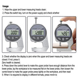 ABS + Stainless Steel Digital Thickness Gauge Inch/ Metric Thickness Measuring Tools 0-0.5 Inch Gauging Tools