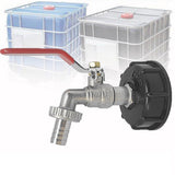 S60X6 Assembled Fuel Snap On Garden Tank Tap Water Oil Fine Flow IBC Adapter Connector Brass Thread With 1/2" Hose