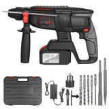 21V Brushless Heavy Duty 4 Function Rotary Hammer Drill 1 Inch SDS-plus Adjustable Grip 980 RPM Cordless Drill Demolition Kit