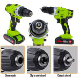 21V Electric Drill Cordless Impact Drill Electric Screwdriver Power Tools with Lithium-Ion Battery for Drilling & Tighten Screws