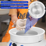 Pottery Wheel, Electric Ceramic Working Clay Shaper DIY Art Craft Tools With Removable ABS Basin