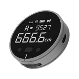 Aluminum Alloy + Silicone Portable Small Q Electronic Ruler Tape HD Rechargeable for Woodworking Rangefinders 53x15mm Black
