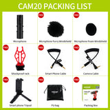 Acemic CAM50/CAM20 DSLR Camera Video Microphone,for iPhone/Android Mobile phone for canon EOS/Nikon Camcorder