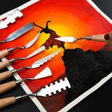 10 different special-shaped oil painting knife set paint knife texture knife serrated palette knife oil paint spatula art tool