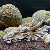 1Pc Dinosaur Skull Shaped Adornment Artificial Decor Resin Skull Model Fish Tank Decor Chic Craft For Aquarium Fish Tank