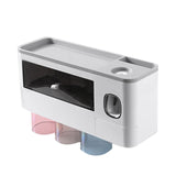 Magnetic Adsorption Toothbrush Holder Automatic Toothpaste Squeezer Home Storage Shelves Bathroom Accessories