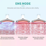 Anti Aging Face Skin Care Neck Massager With Heat 3 Colors LED Photon Therapy Skin Tighten Reduce Double Chin Face Toning Device