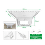 Multifunctional Square 45/90 Degree Gauge Angle Ruler Measuring Woodworking Tool