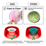 2PCS Silicone Wax Pot Wax Melting Inner Pot Replacement Nonstick Silicone Hair Removal Wax Bowl for 500ml Wax Warmer Machine