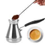 Turkish Coffee Pot Long Handle Moka Pots Cezve Stainless Steel Butter Melting Utensils European Coffeeware Kitchen Tools