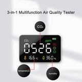 Air Quality Monitor Digital CO2 Detector 3 in 1 Temperature Humidity CO2 Tester Carbon Dioxide Meter Desktop Wall Mounted