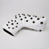 1 Pcs Golf Putter Cover Rivets PU Leather for Blade Putter Golf HeadCover Black White Red