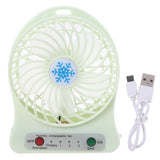 Portable LED Light  Mini Fan Air Cooler Mini Desk USB Fan Third Wind USB Fan Rechargeable ABS Portable Office Outdoor Home