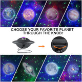 Colorful Starry Sky Projector LED Star Galaxy Night Light UFO Planet Bluetooth-Speaker For Bedroom Game Room  With White Noise