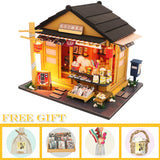 CUTEBEE Kids Toys Dollhouse Kit with Furniture Assemble Wooden Miniature Doll House Diy Dollhouse Puzzle Toys For Children M2011