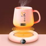 Cup Heating Pad USB DC 5V Constant Temperature Warm Coaster 3 Gear Digital Display Adjustment Timing Heater for Coffee Milk Tea