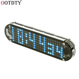 OOTDTY DS3231 temperature meter High Accuracy DIY Digital Dot Matrix LED Alarm Clock Kit with Transparent Case Date Time Display