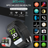 Hot Sale! Q1S Fitness Tracker ECG PPG Waterproof Heart Rate Monitor Smart Band Weather Forecast Smart Bracelet For IOS Android