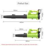 Cordless Leaf Blower with 21V Battery Charger Variable Speed Lightweight for Lawn Care Snow Blowing and Cleaning Debris and Dust