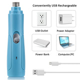 USB Charging Electric Pet Nail Grinder Polished Sharpener Cat Dog Nail Clipper File Manicure Tool Set Nails Supply New Arrivals